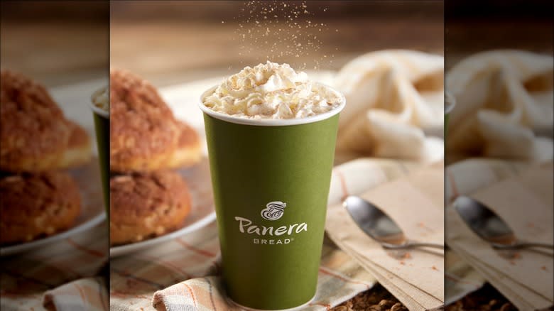 Panera Bread cinnamon crunch latte