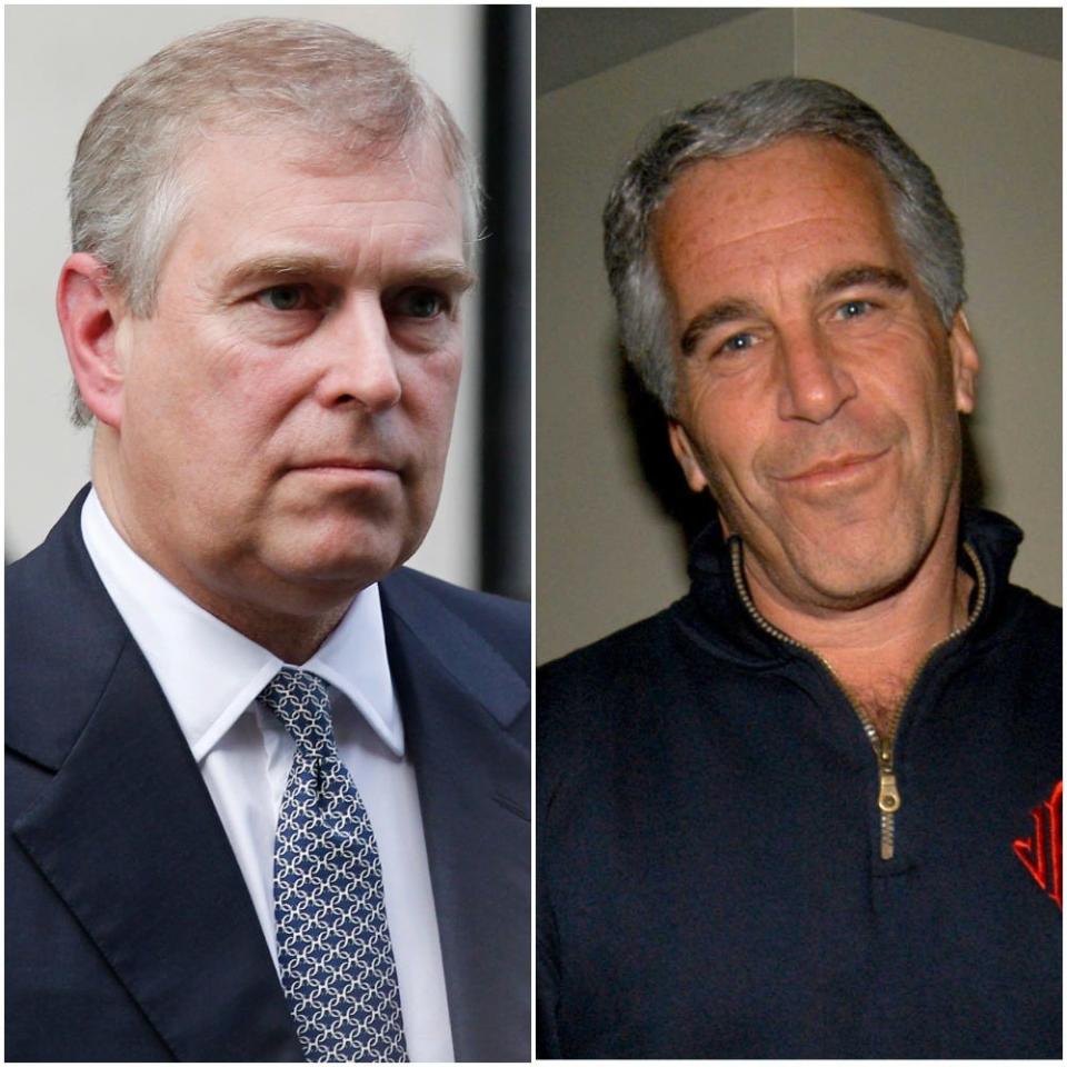 Prince Andrew, left, and Jeffrey Epstein, right.