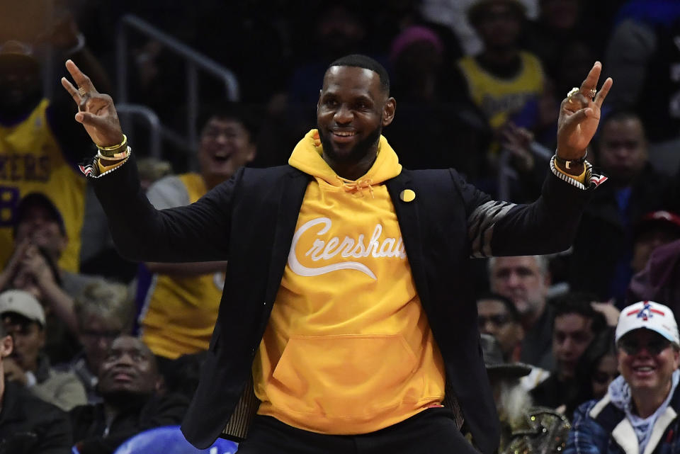 LeBron James' files to trademark 'taco Tueday'. (AP Photo/Mark J. Terrill)