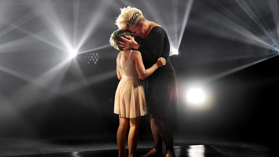 PHOTO: Willow Sage Hart and Pink perform onstage for the 2021 Billboard Music Awards in Los Angeles, CA, broadcast on May 23, 2021. (Kevin Mazur/Getty Images for dcp)