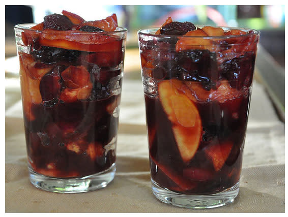 Peaches and Balsamic Cherries