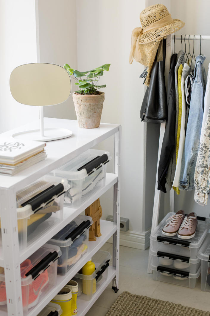<p> An organized closet saves you from jumper avalanches each time you want to get to a new item. Keeping things neatly folded in clear plastic boxes will allow you to see where everything is &#x2013; you could even be extra Monica from <em>Friends</em> and label them. </p>