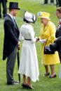 <p>The Duke and Duchess of Sussex chat with Queen Elizabeth at the Royal Ascot.</p>