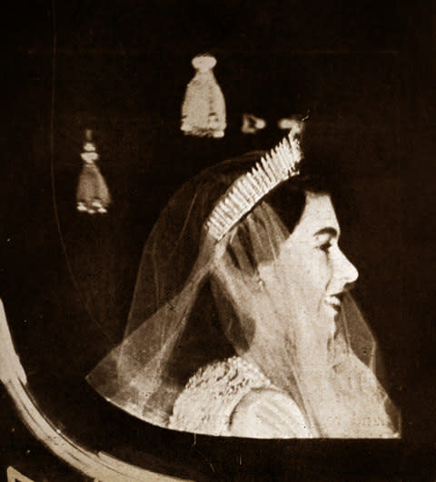 The Queen on her wedding day in 1947 - Credit: Getty Images