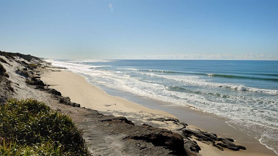 The shocking attack took place on Ten Mile Beach in northern NSW on January 26, 2011. Photo: Supplied