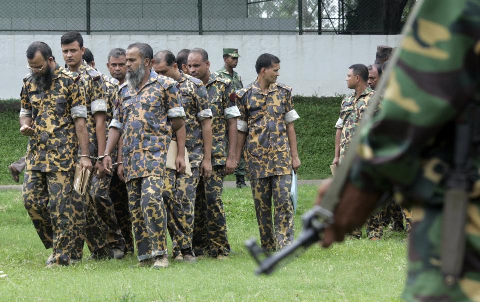 File photo shows members of BDR attending a hearing before a special court in Dhaka