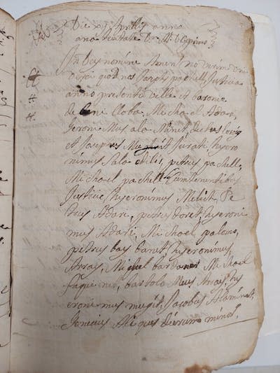 Página del documento analizada en este artículo. Arxiu Històric Municipal de Cocentaina, Author provided