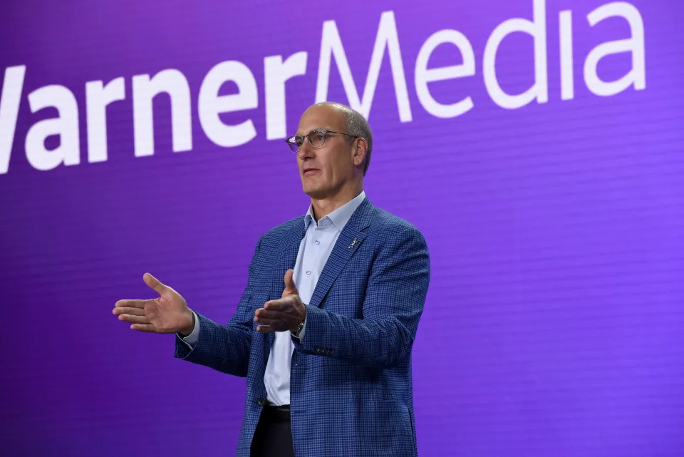 BURBANK, CALIFORNIA - OCTOBER 29: John Stankey, President &amp; Chief Operating Officer of AT&amp;T and Chief Executive Officer of WarnerMedia, speaks onstage at HBO Max WarnerMedia Investor Day Presentation at Warner Bros. Studios on October 29, 2019 in Burbank, California. (Photo by Presley Ann/Getty Images for WarnerMedia)