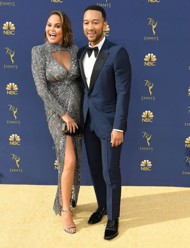 The model received lots of critiques after appearing at the 2018 Emmys with her husband, John Legend.