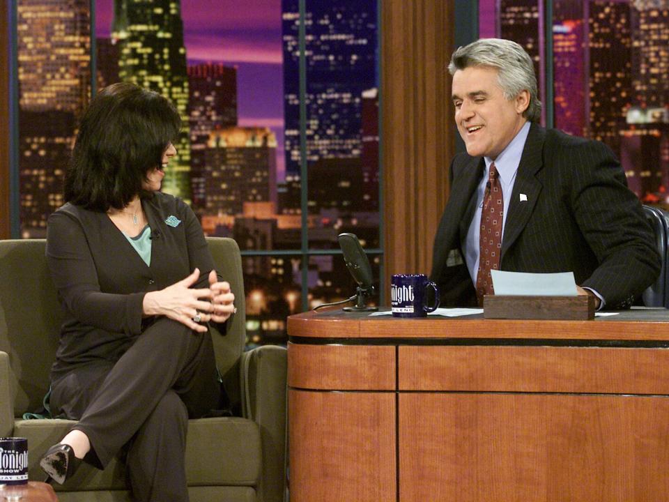 Mavis Leno during an interview with host and husband Jay Leno on October 03, 2001