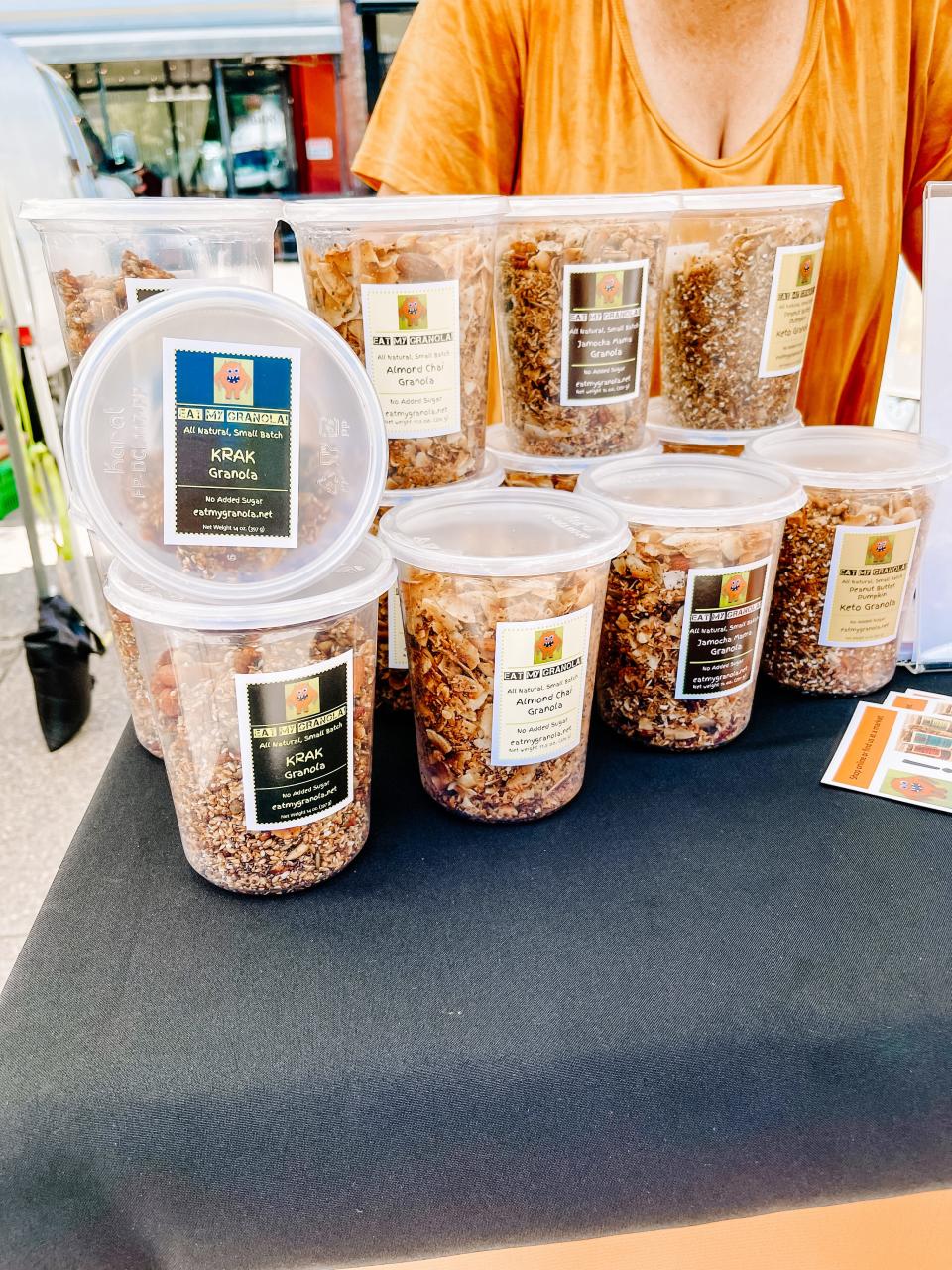 Eat My Granola’s grain-free granola with no oats at all at Market Square, Knoxville on Aug. 31, 2022.