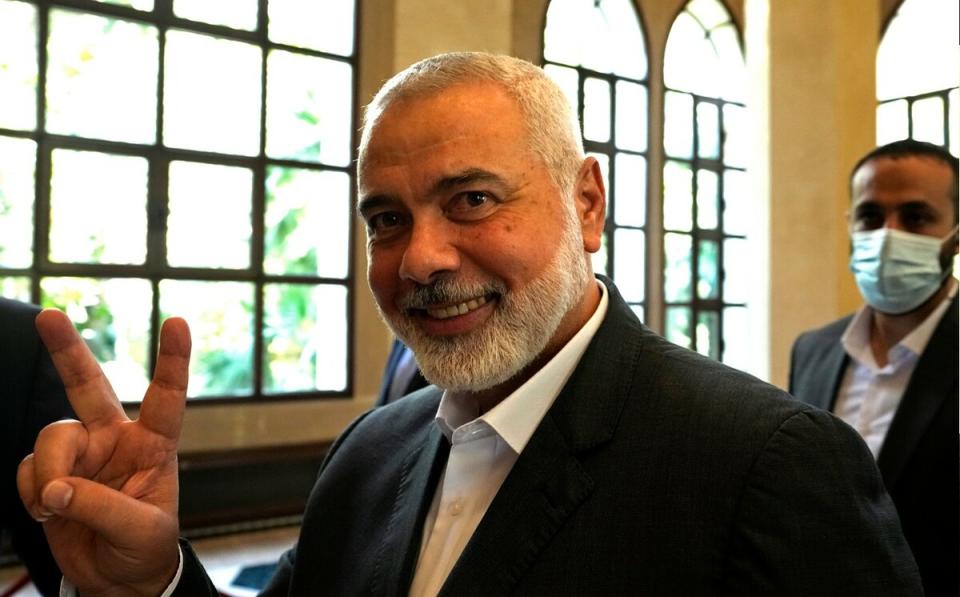 哈瑪斯政治領袖哈尼亞（Ismail Haniyeh）。   圖：美聯社/達志影像（資料照）