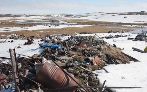 Amderma decided to move its rubbish dump after the 'polar bear invasion' in nearby Belushya Guba in February - Credit: Alec Luhn/For The Telegraph