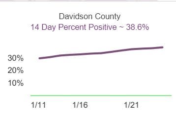 The positivity rate for Davidson County in January