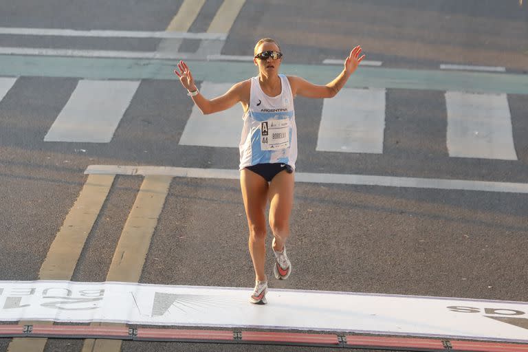 Florencia Borelli, en la Media Maratón de Buenos Aires. 21 Km. en Palermo