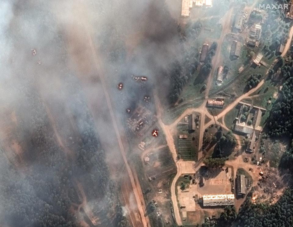 Another image of the aftermath of the Ukrainian attack.