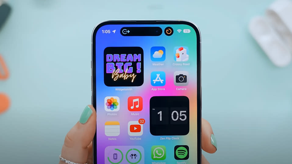  A screenshot from a video of iPhone hacks 