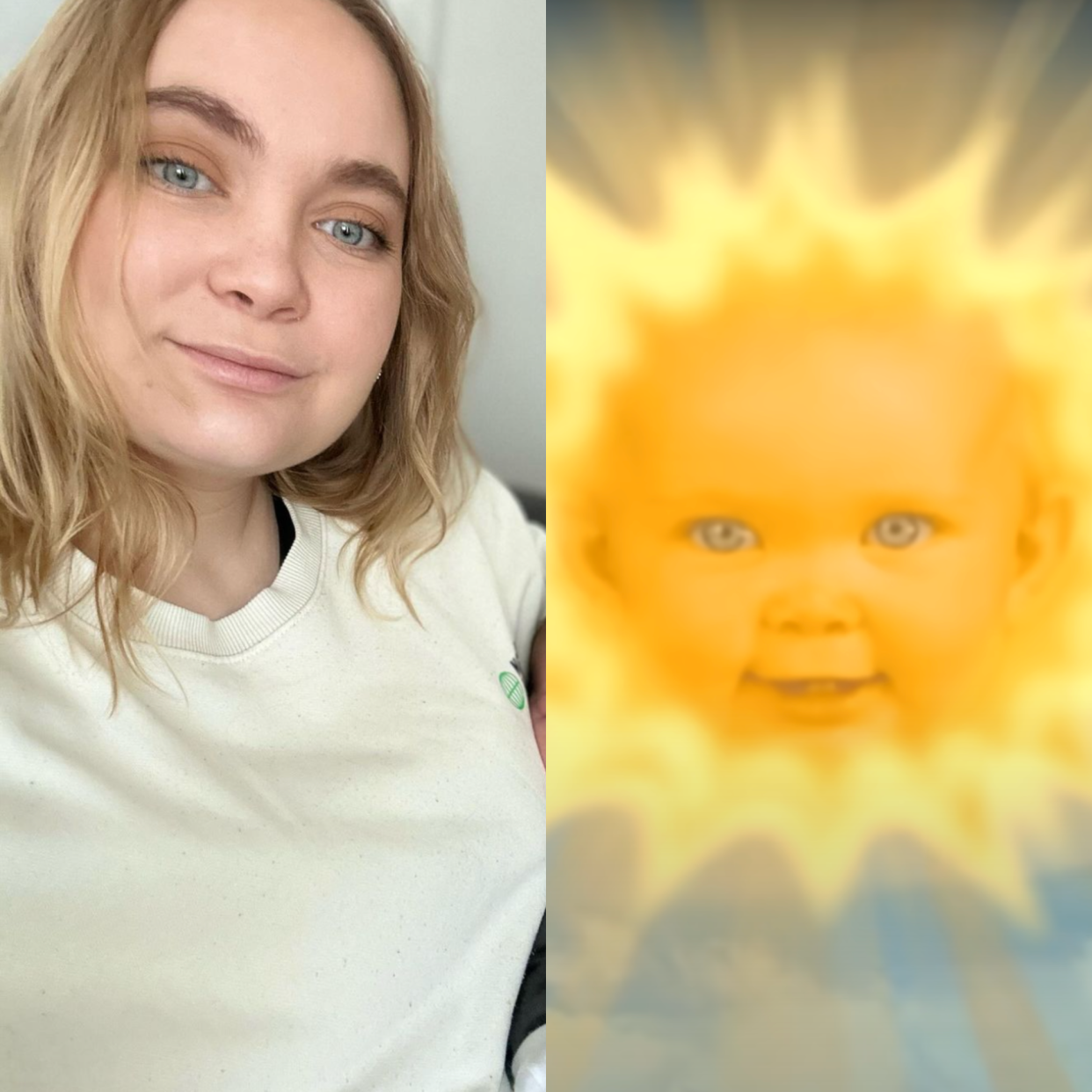  'Teletubbies' Sun Baby Jess Smith and her daughter. 