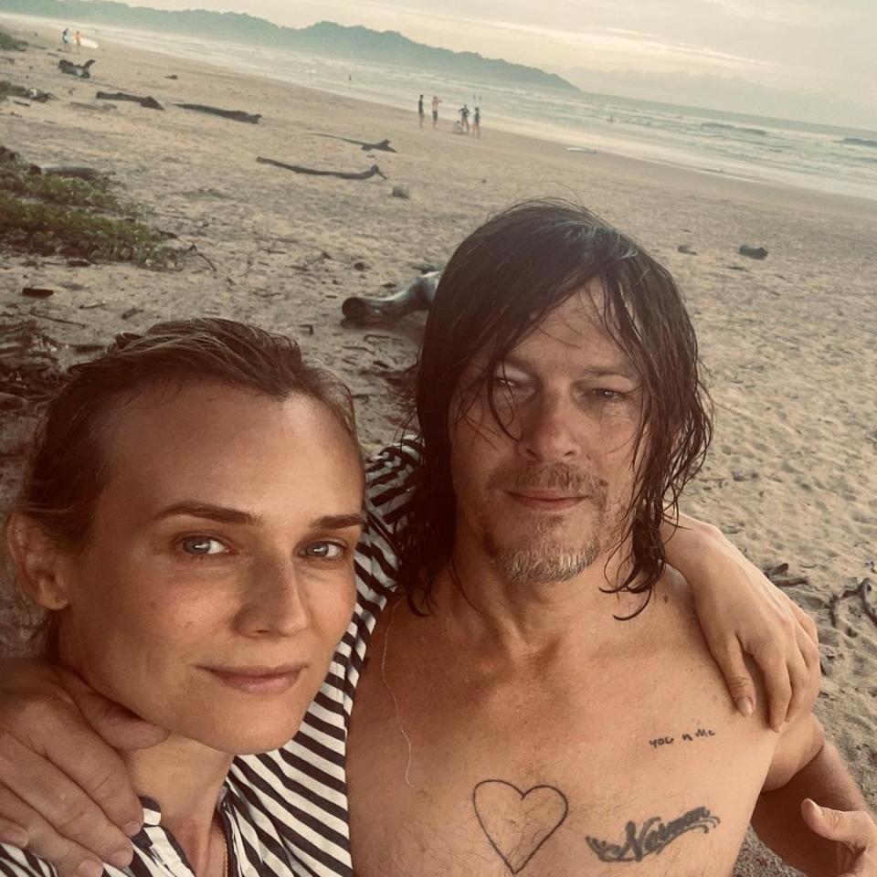 Diane Kruger, Norman Reedus, Instagram, Fourth of July 2021