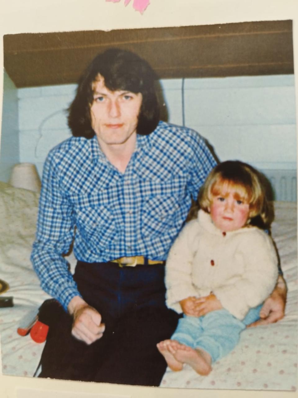 Rebecca Pagliaro with her father Neil King in 1986 (Handout/PA)