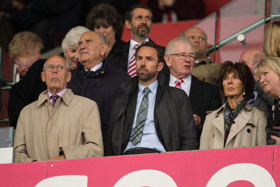 Gareth Southgate watching a match at Southampton. Despite that he’ll likely never be picked for Bournemouth.