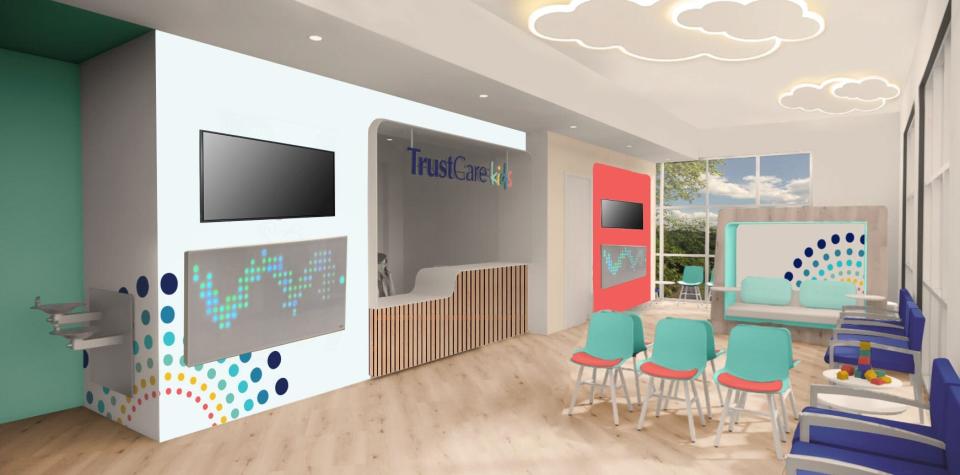 Interior rendering of TrustCare Kids, which will open in Brandon in November.