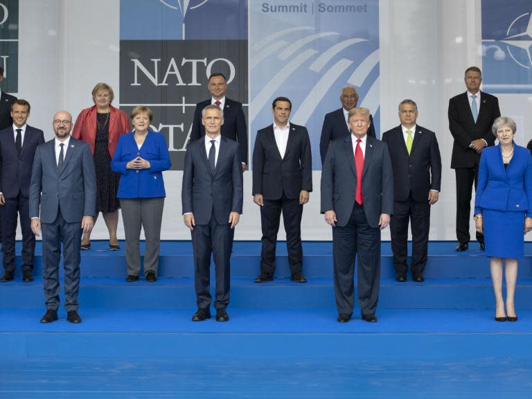 Trump-Nato summit: US president antagonises allies with call to double defence spending