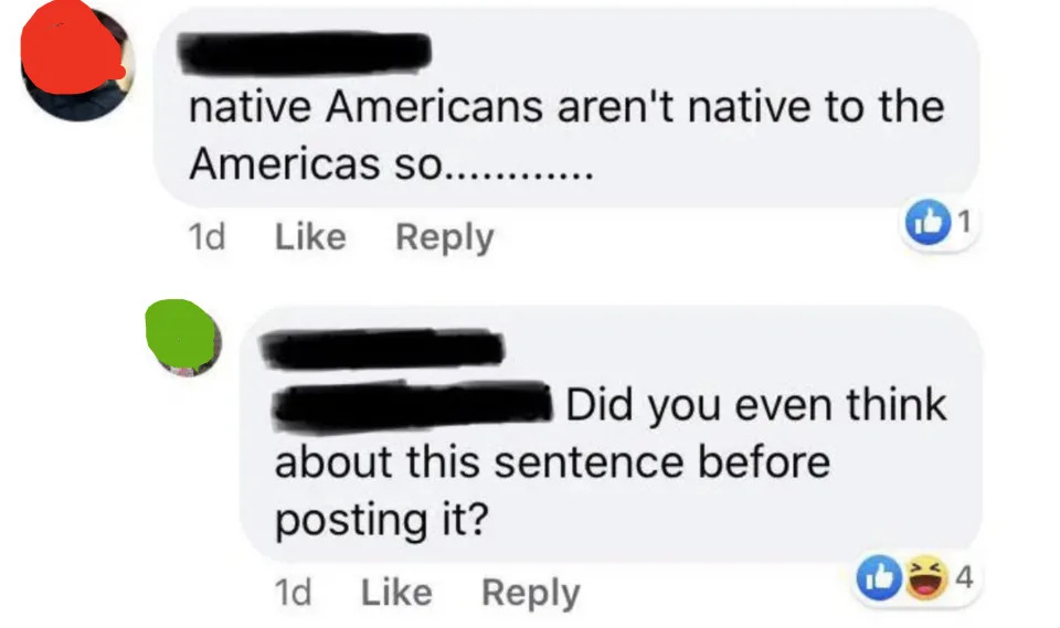 native americans aren't native to the americas