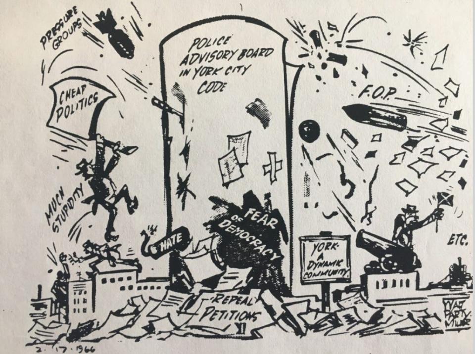 Some York residents, including many in Black community, believed there was no place to appeal misuse of dogs and illegal acts from police. The Police Advisory Board was advocated, but never adopted by the Snyder Administration until after the York Race Riots when the Police-Community Relations Committee was formed.