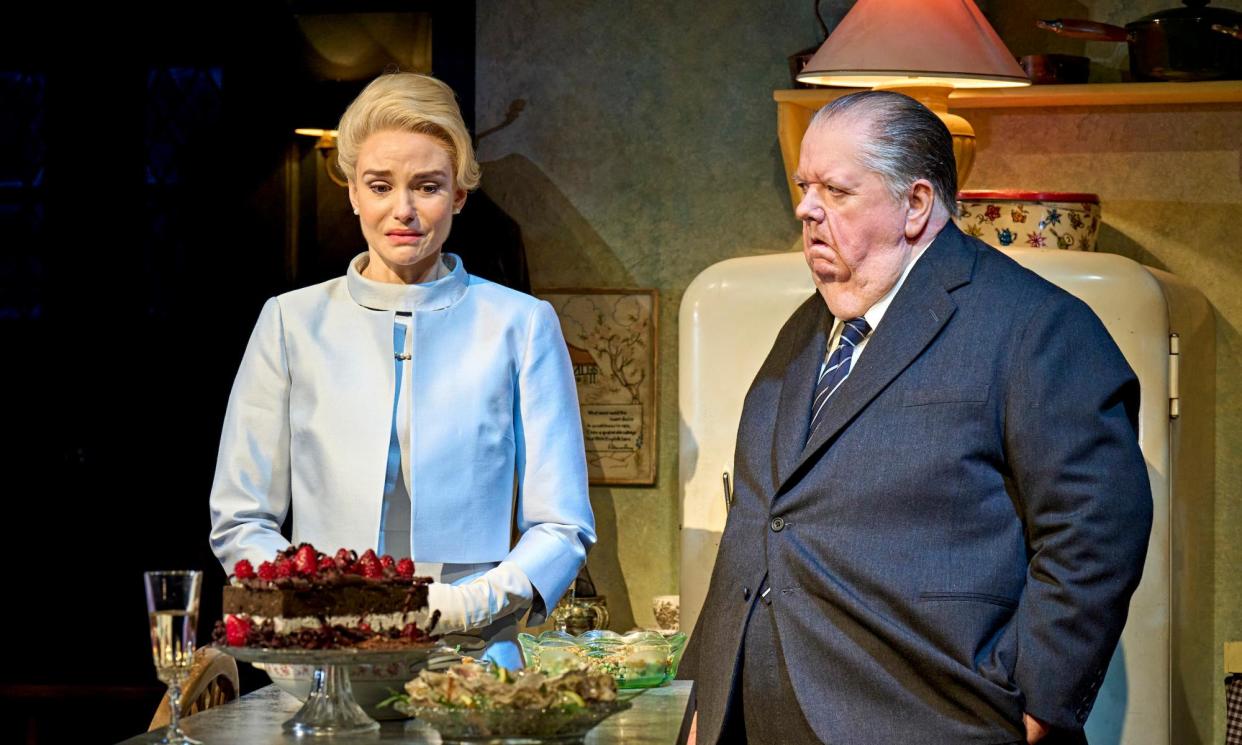 <span>Controlling … Joanna Vanderham and Ian McNeice in Double Feature at Hampstead theatre, London.</span><span>Photograph: Manuel Harlan</span>