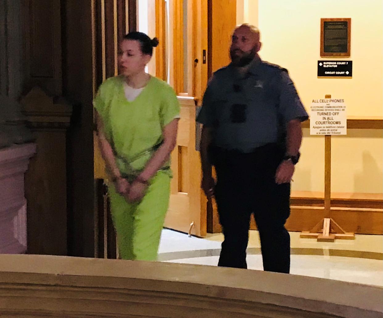 Crystal Cox arrives Tuesday, June 28, 2022, for sentencing for the murder of her 3-year-old son, Zeus, on July 5, 2021.