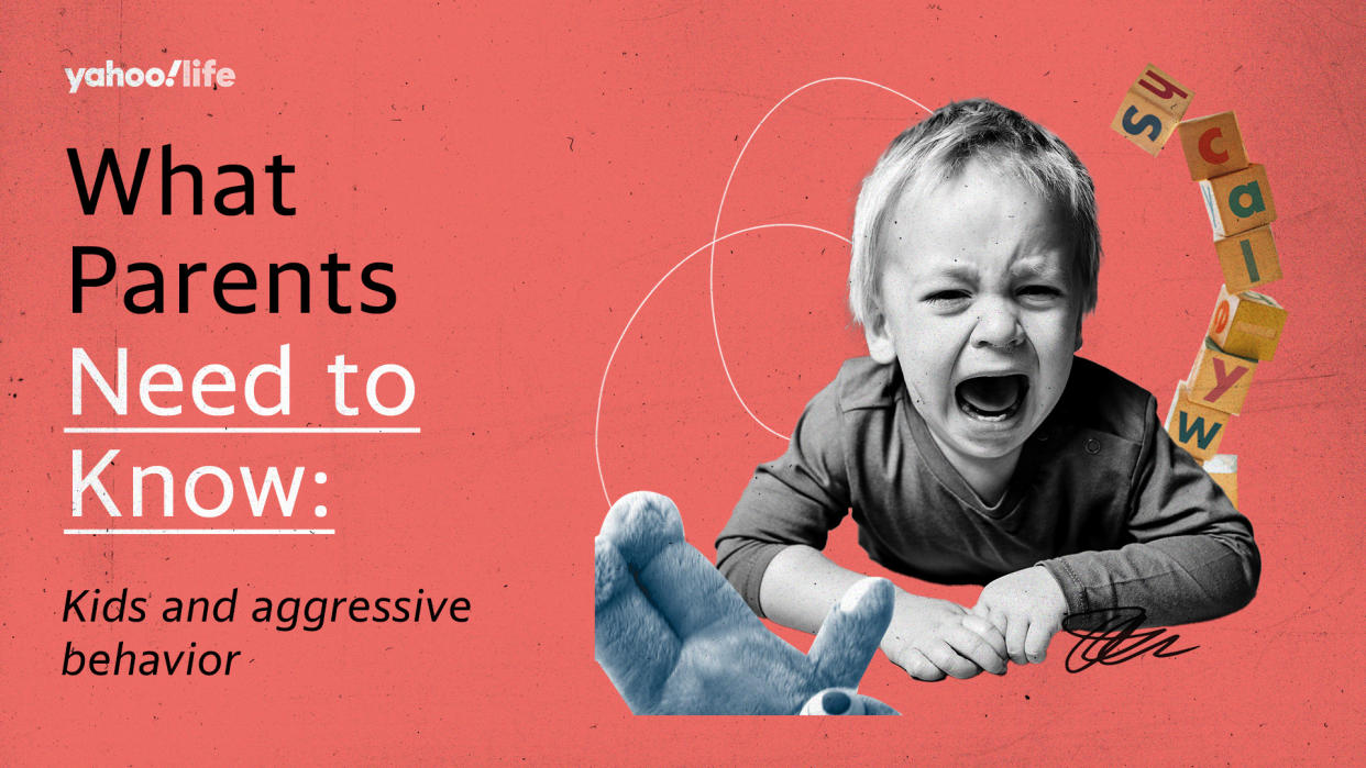 How can parents distinguish typical aggressive behavior in kids from something more extreme? Experts explain. (Image: Getty; design by Quinn Lemmers)