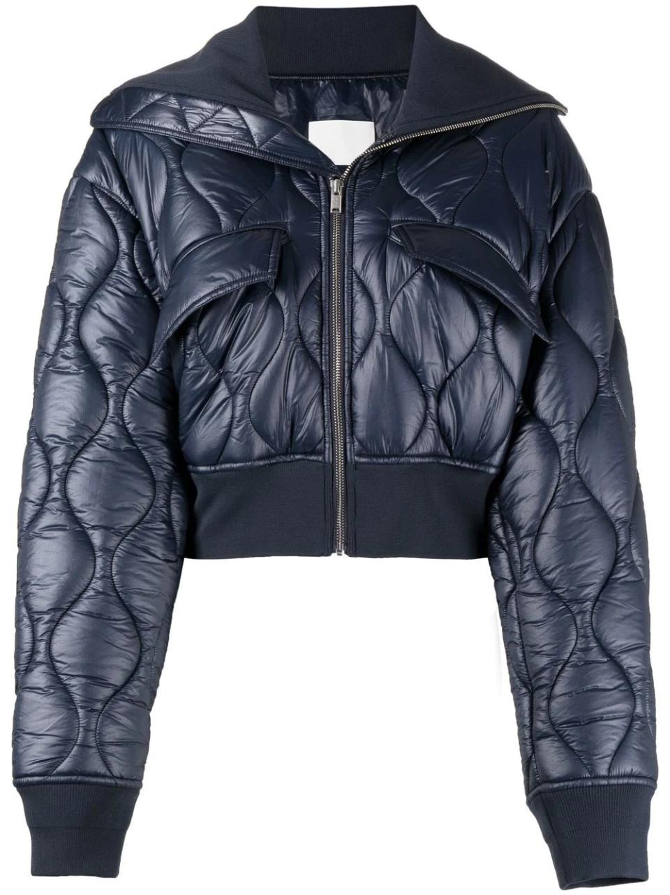 Dion Lee Cropped Quilted Bomber Jacket