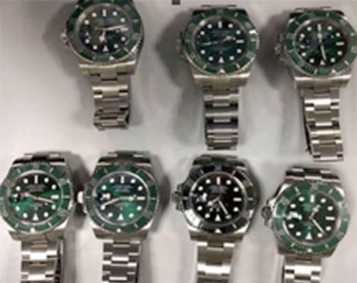 A 53-year-old man has been arrested for pawning fake branded watches, the police said. Photo: Singapore Police Force