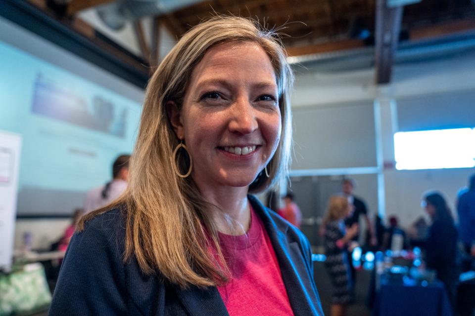 Noella Sudbury, CEO and Founder of Rasa Legal, poses for a portrait during a record sealing and expungement clinic and resource fair sponsored by Utah-based tech company Rasa Legal in the A.E. England building at Arizona State University in Phoenix, Ariz., on Dec. 6, 2023.