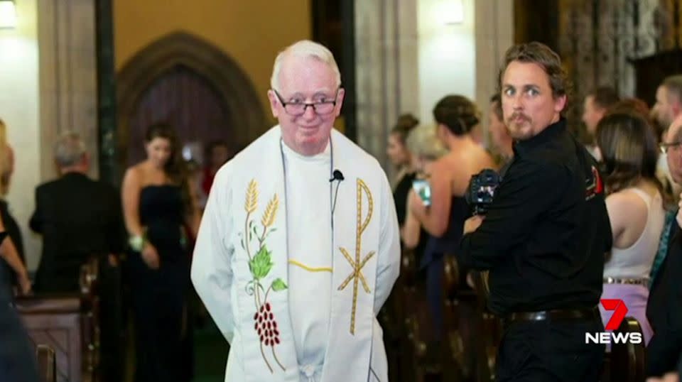 Father Neville served at Mary Immaculate at Bossley Park before retiring from his duties a decade ago. Source: 7 News