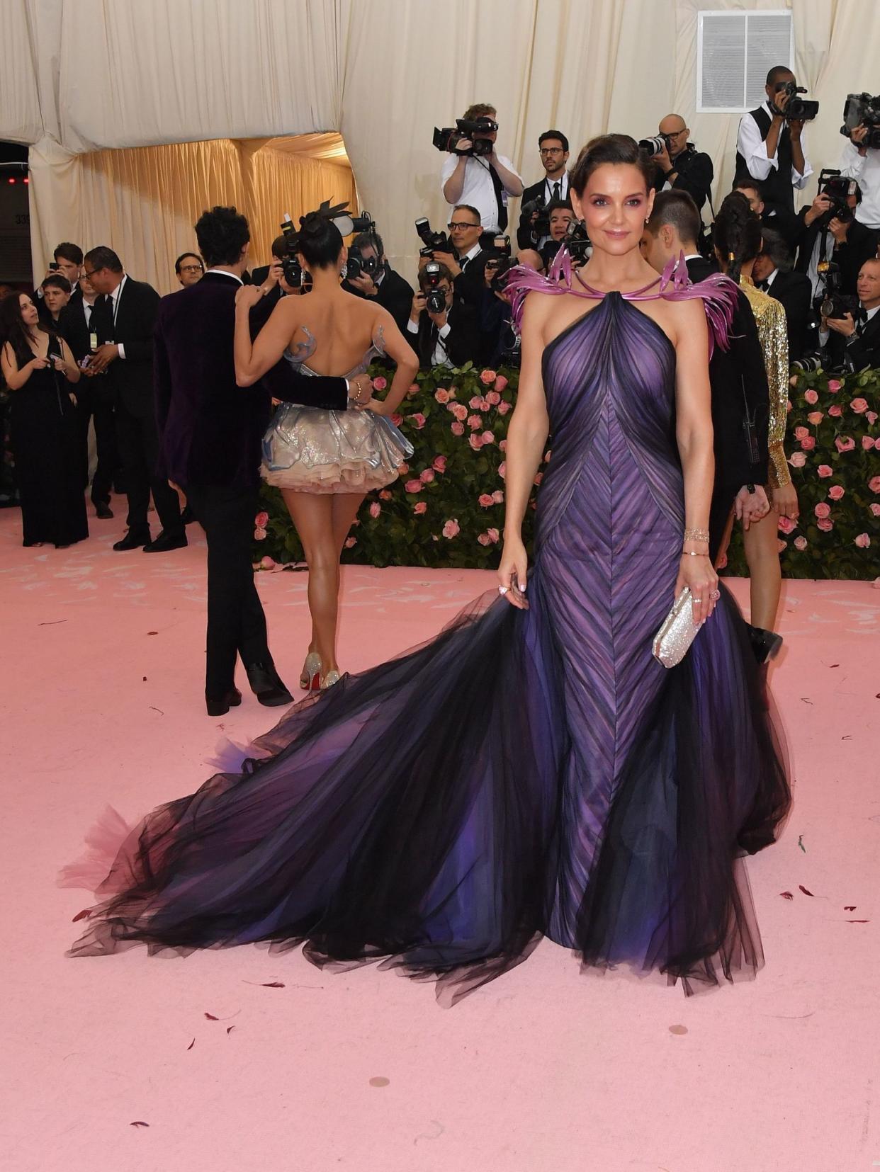 Katie Holmes arrives for the 2019 Met Gala at the Metropolitan Museum of Art on May 6, 2019, in New York.