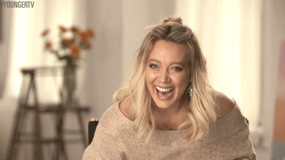 Hillary Duff laughing