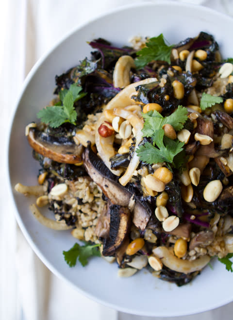 Mushroom Kale Rice Bowl