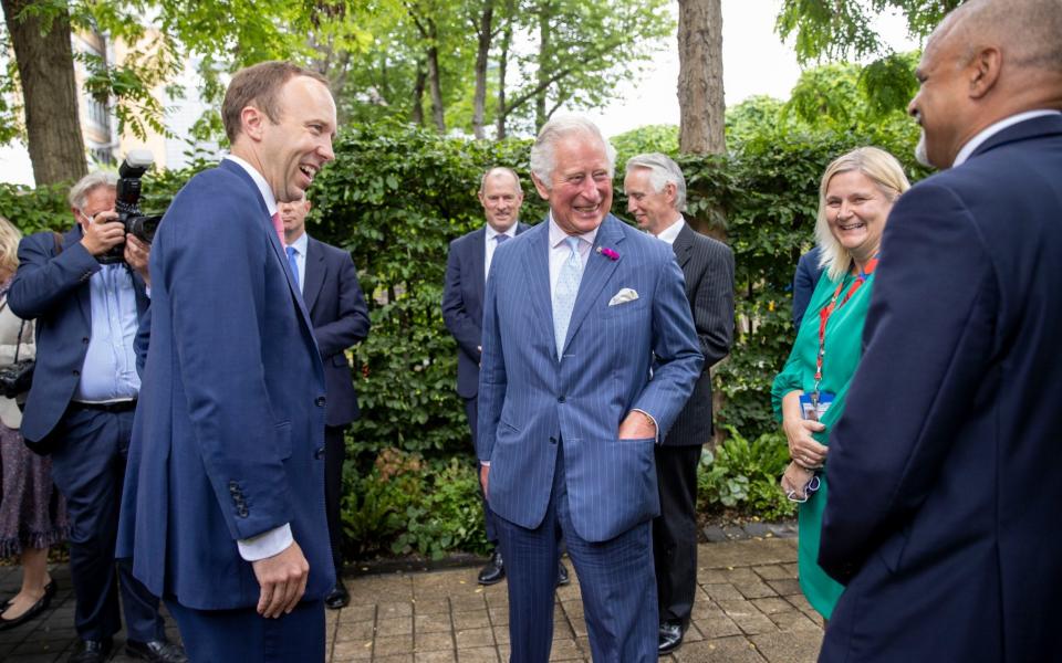 Matt Hancock Prince of Wales NHS workers - Steve Reigate-WPA Pool/Getty Images