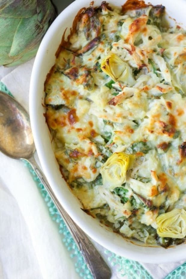 <p><a href="https://www.recipestonourish.com/healthy-spinach-artichoke-chicken-casserole/" rel="nofollow noopener" target="_blank" data-ylk="slk:Recipes to Nourish;elm:context_link;itc:0;sec:content-canvas" class="link ">Recipes to Nourish</a></p>