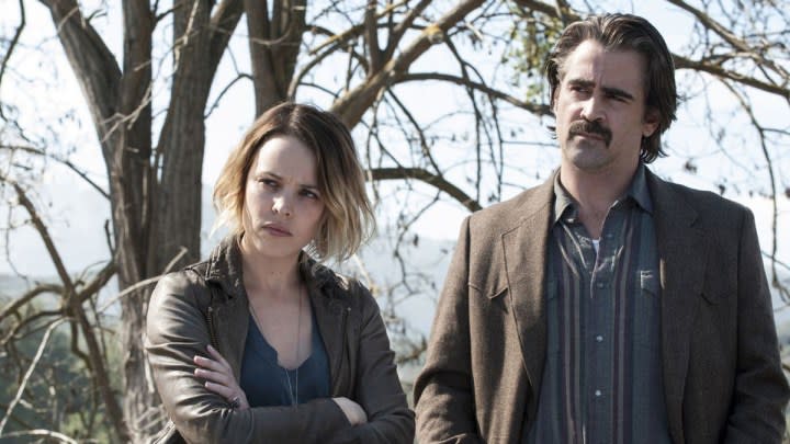 Rachel McAdams and Colin Farrell in True Detective season 2.