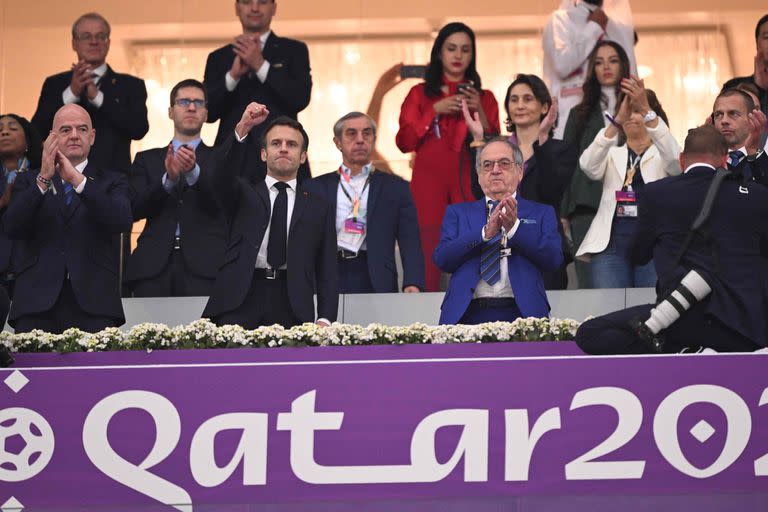 mundial Qatar 2022; Deportes; mundo; emmanuel Macron; Mauricio Macri; Marruecos; Francia