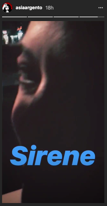 Argento posted a video of McGowan singing along to “Sirene,” McGowan’s song “for all of us survivors.” (Image: Asia Argento via Instagram)