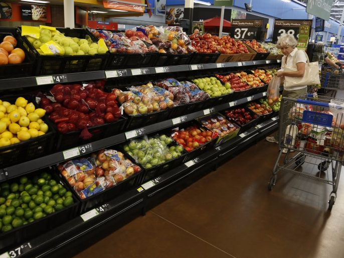 The fresh produce section is seen at a Walmart Supercenter in Rogers, Arkansas June 6, 2013.</p>
<p>   REUTERS/Rick Wilking