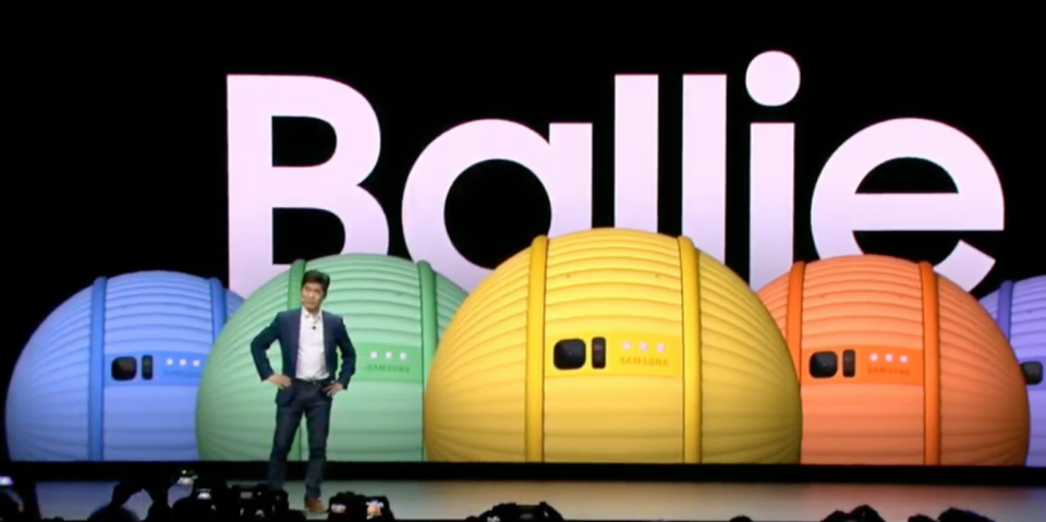 Samsung unveiled its Ballie at CES. Source: Digital Trends