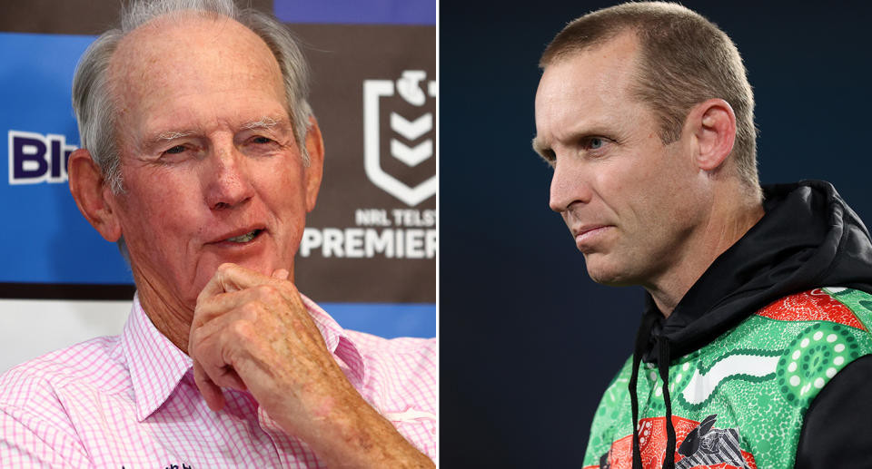 Souths interim coach Ben Hornby says it's disrespectful to suggest that Wayne Bennett is running things at the club before his move in 2025. Pic: Getty