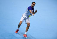 Tennis - ATP World Tour Finals - The O2 Arena, London, Britain - November 14, 2017 Croatia's Marin Cilic in action during his group stage match against USA’s Jack Sock Action Images via Reuters/Tony O'Brien