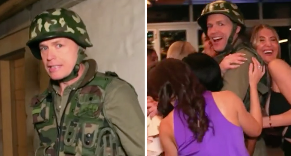 60 Minutes reporter Tom Steinfort crashing the hens' night in the new MAFS teaser.