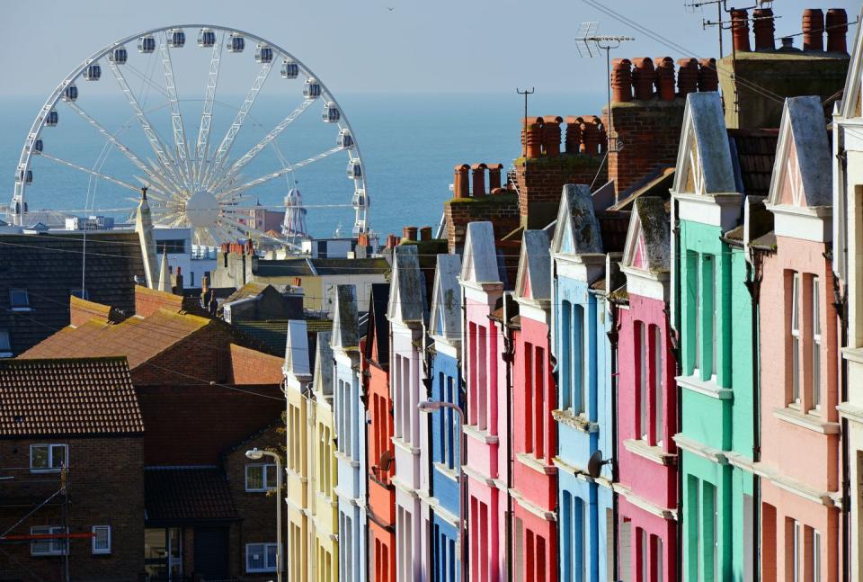 colourful houses in brighton